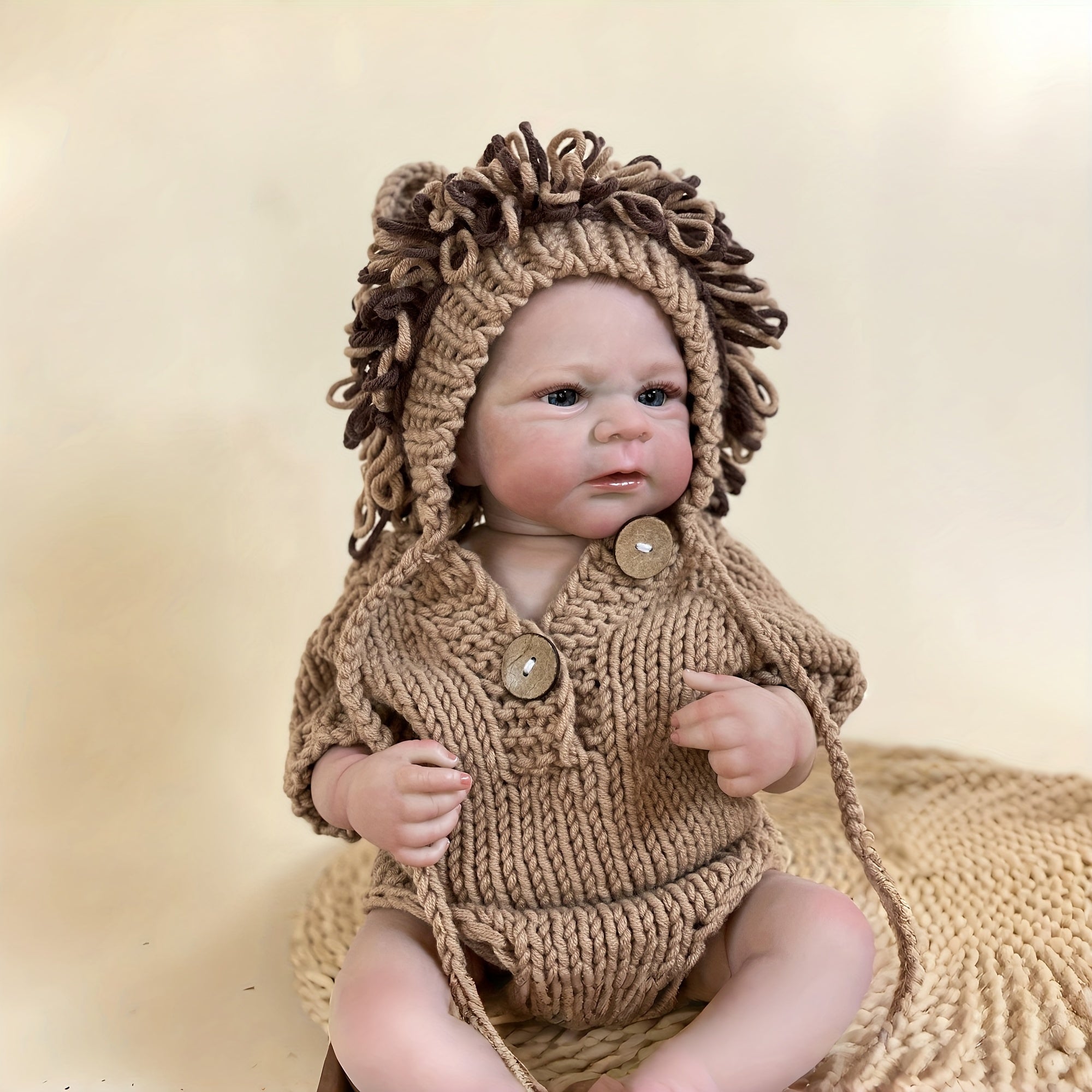 Adorable 46 Lifelike Boy Reborn Doll with Realistic Features & Accessories