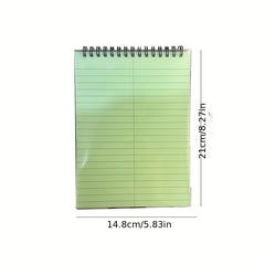 A5 Green Coil Notebook with Protective Case - 50 Sheets