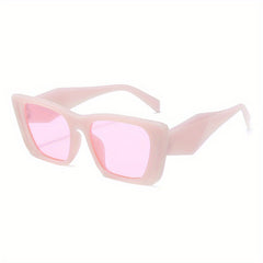 Square Frame Sunglasses Solid Wrap Around Glasses UV400