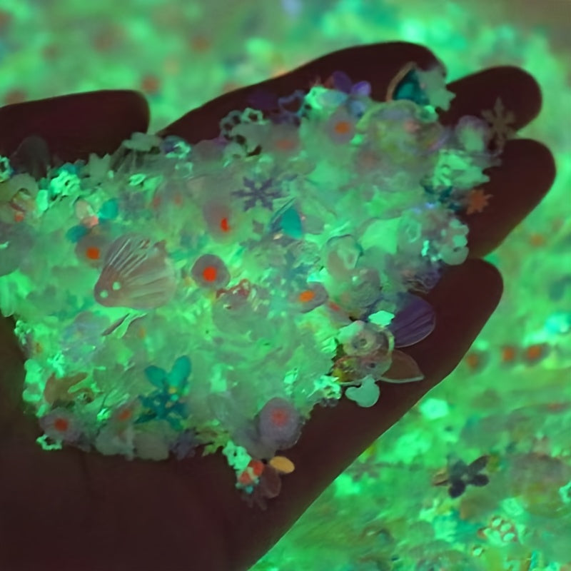 20g Luminous Soft Shell Nail Art Sequins Mixed With Pearl PVC Resin