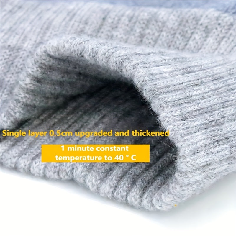 Winter Fleece Knee Pads Warm Heating Thick Large Size Cold-proof Leg Protectors