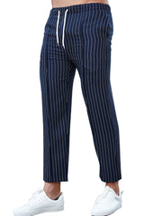 Men's Casual Loose Striped Pants for All Seasons