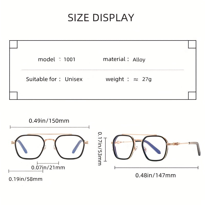 Stainless Steel Frame Glasses For Men