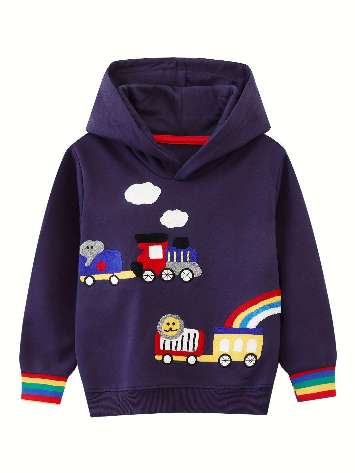 Boys Cartoon Car Hooded Sweatshirt