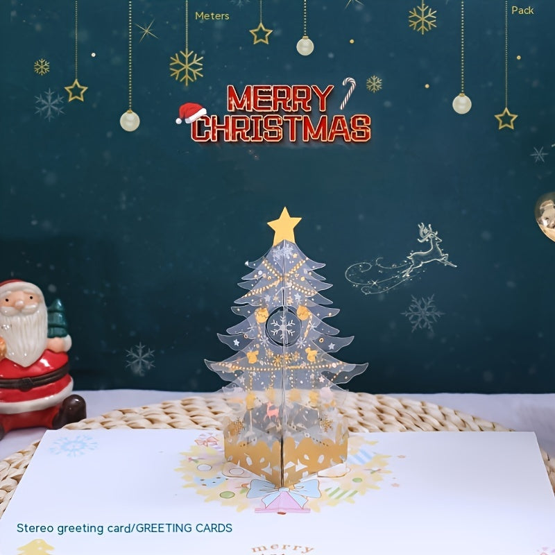 3D Christmas Greeting Envelope - Holiday Blessing Card