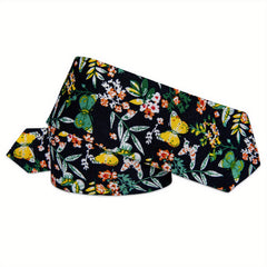 Silk Floral Necktie For Men Jacquard Woven Tie Multicoloured