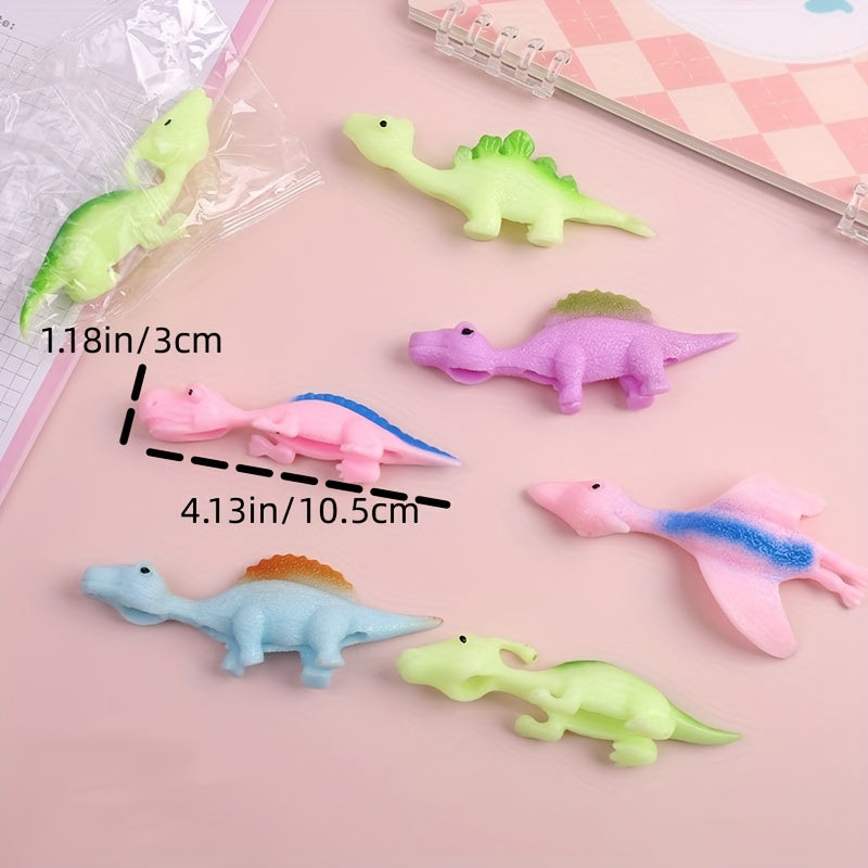 Soft Rubber Dinosaur Finger Slingshot Toy