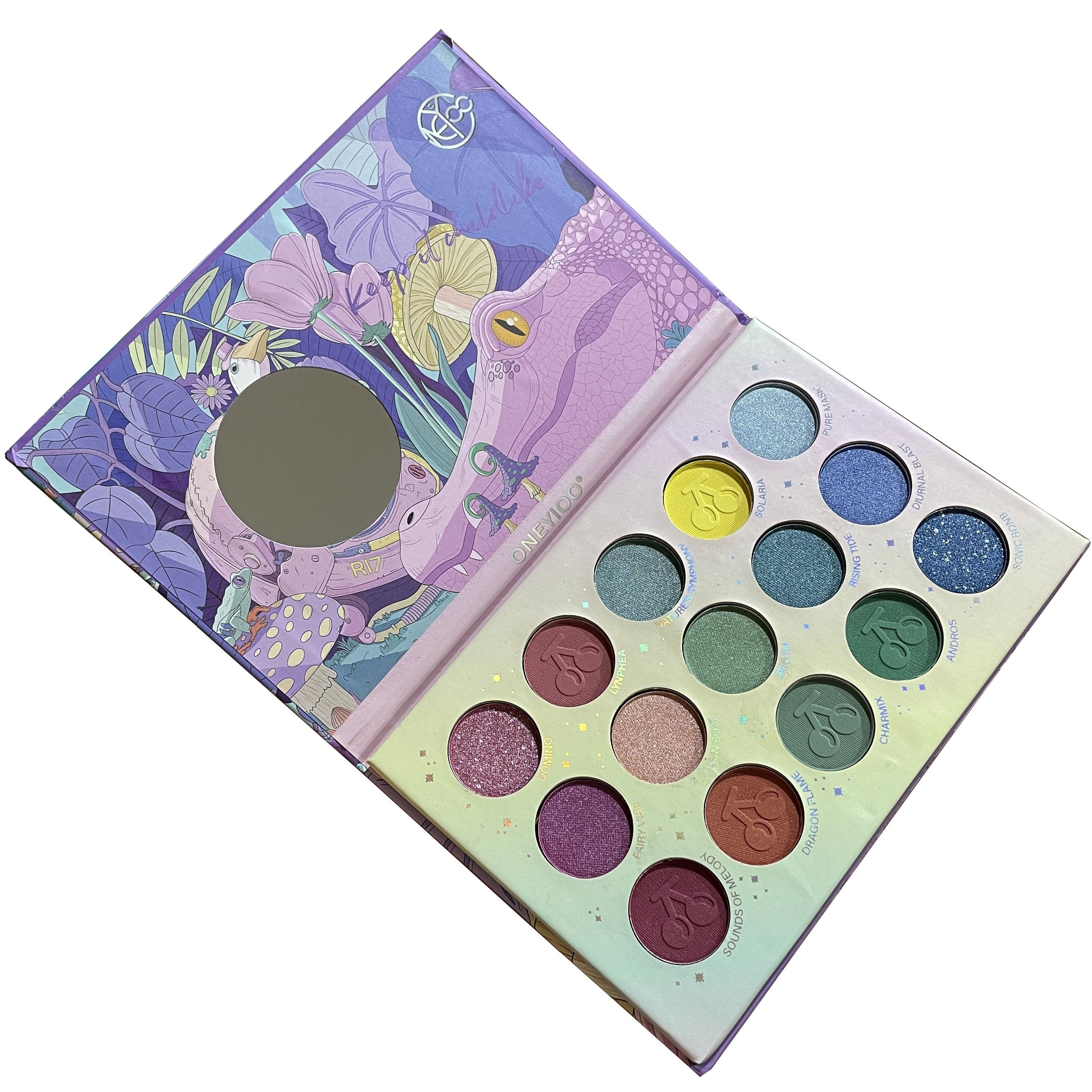 15-Color Eyeshadow Palette Hot Pink Shimmer Matte Pearly