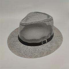 Mesh Hollow Fedora Belt Sun Hat Unisex Outdoor Beach Hats