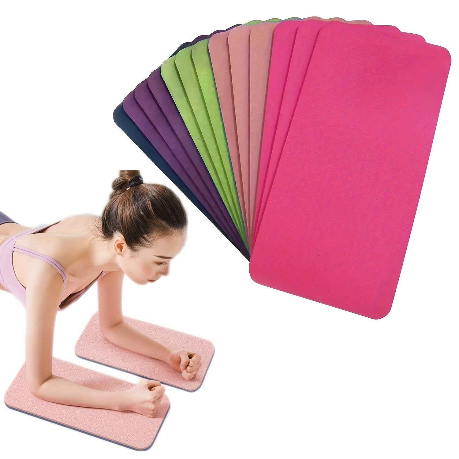 2pcs Yoga Knee Pads Pilates Non-slip Fitness Balance Training Mat