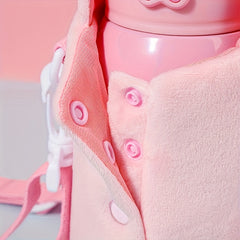 Plush Rabbit Bear Cup Sleeve Pouch with Strap Insulation Sleeve