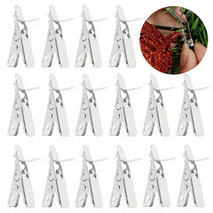 30pcs Mini Metal Clips Christmas Tree Flower Ornaments Xmas Wreath Decor