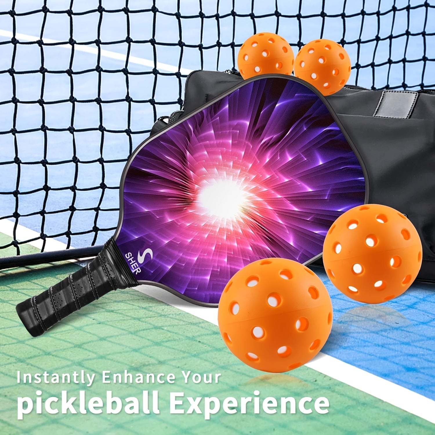 6pcs 40 Holes Durable Pickleballs for Training Competition