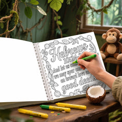 Bible Wisdom Adult Coloring Book 20x20cm 24 Page Spiral Bound Stress Relief
