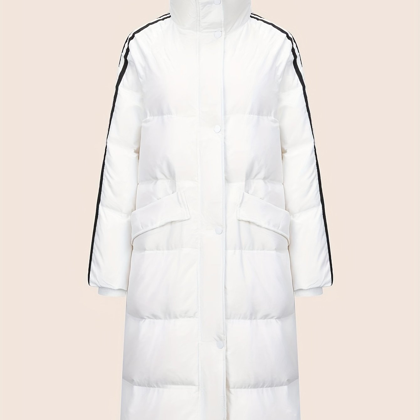 Women's Long Down Jacket High Neck Warm Winter Coat
