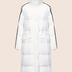 Women's Long Down Jacket High Neck Warm Winter Coat