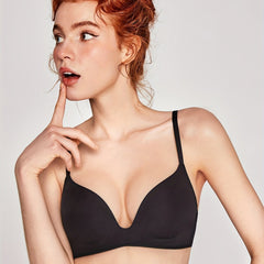 Glossy Wireless T-shirt Bra Women's Lingerie