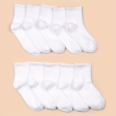 12 Pairs Kids Mid Tube Socks Unisex Crew Socks for Spring Summer