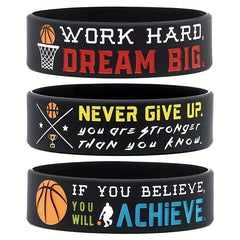 Motivational Basketball Wristbands Sports Quotes Team Awards