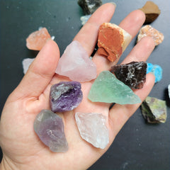 100g Mixed Natural Rough Stones for Tumbling, Polishing, Healing