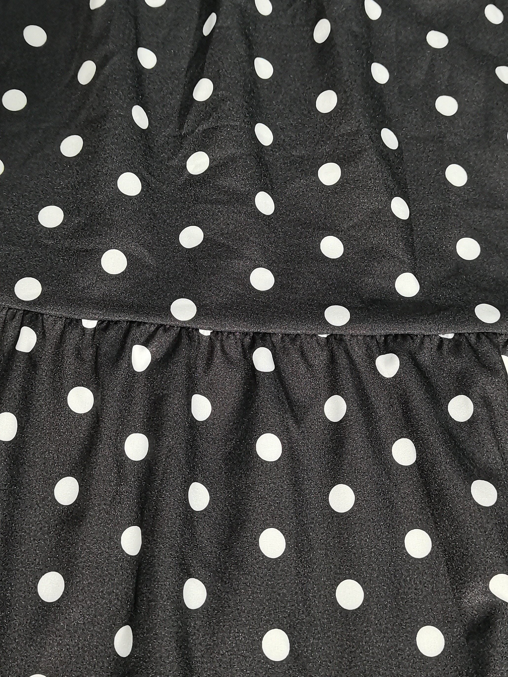 Dot Print Lantern Sleeve Maxi Dress