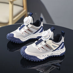 Boys' Basketball Shoes with Rotating Buckle - Non Slip Sneakers for Kids