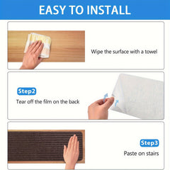 15pcs Self Adhesive Stair Treads Carpet for Wooden Stairs