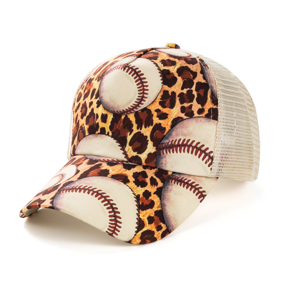 Floral Print Baseball Cap Men Character Leisure Dolman Hat Casual Cap