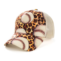 Floral Print Baseball Cap Men Character Leisure Dolman Hat Casual Cap