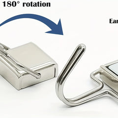 10pcs Magnetic Hooks 14lbs Strong Magnets With Hooks For Hanging - Silver