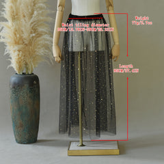 Sequined Mesh Skirt for S American Beach Vacation