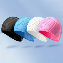 High Elasticity Waterproof Silicone Swimming Cap for Adults