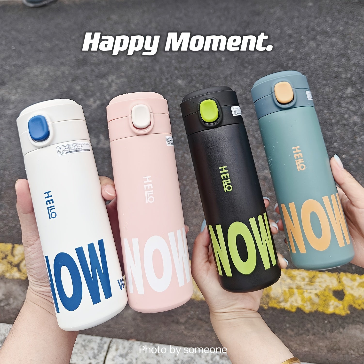Stainless Steel Insulated Water Bottle 450ml - Thermal Cup Hot & Cold