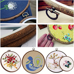 Vintage Cross Stitch Hoop DIY Embroidery Hoop Wood Grain Embroidery Frame