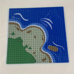 32x32 Small Dot Sea Island Baseplate Blocks City Street Road Base Plate