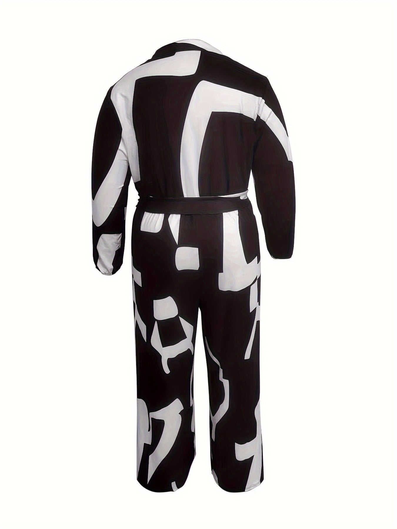 Colorblock Button Up Wide Leg Jumpsuit