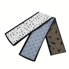 2pcs Heart Pattern Neckerchief Silk Skinny Scarf Handbag Charm Gift