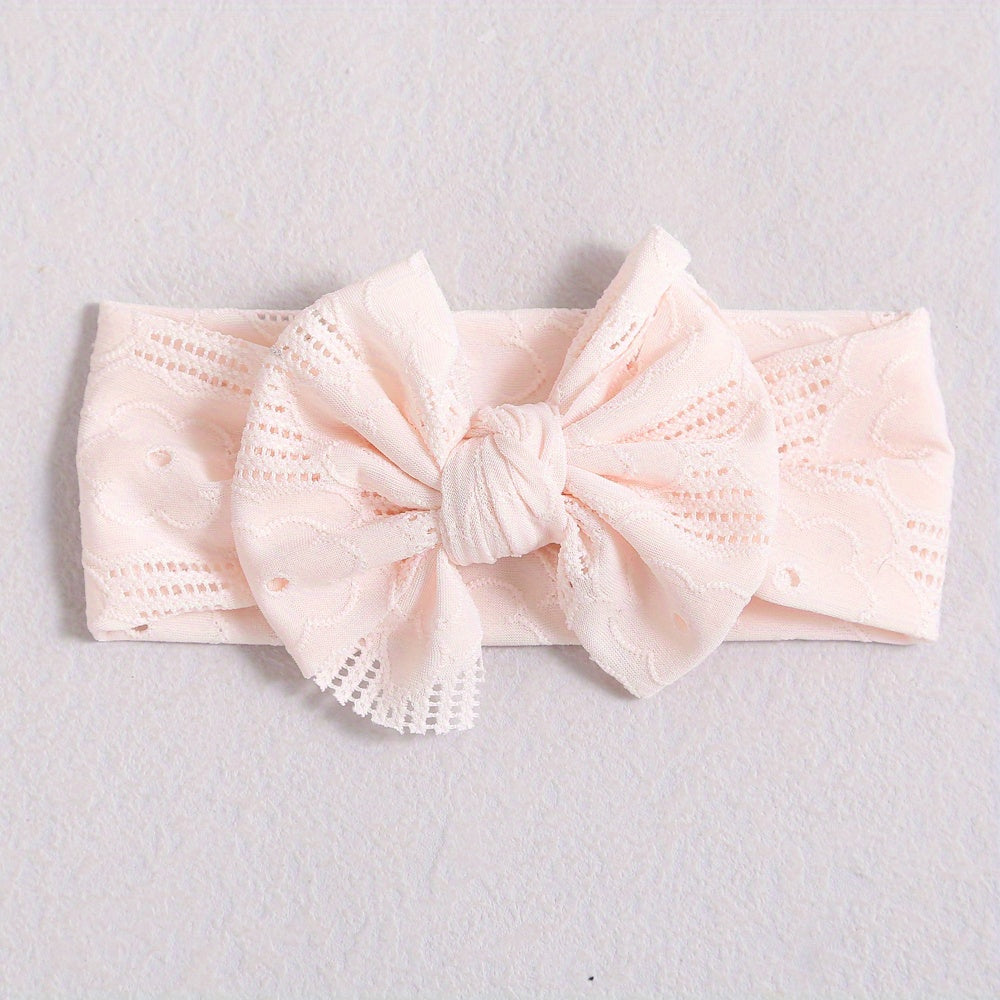 Lace Bow Elastic Headband Wide Hairbands for Baby Girls