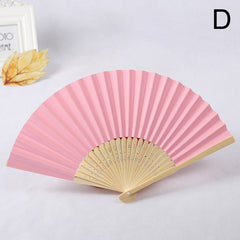 1pc Folding Fan Handheld Fans Chinese Paper Classical Hanfu Fan
