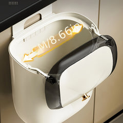 Hanging Trash Can for Kitchen Cabinet Compost Bin Under Sink with Lid
