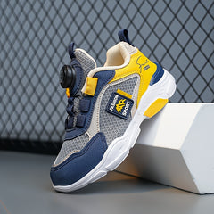Boy's Chunky Shoes Rotating Buckle Comfy Breathable Non Slip Sneakers