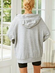 Soft & Comfy Hooded Lounge Top for Women - Long Sleeve