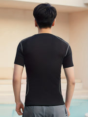 Men's Fitness Short Sleeve T shirt Crew Neck Top