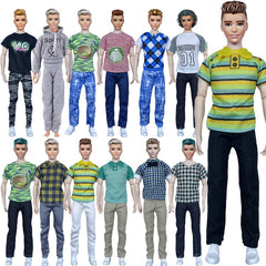 8 Pack Unisex Doll Clothing Set Assorted Outfits for 30-02 cm Action Figures