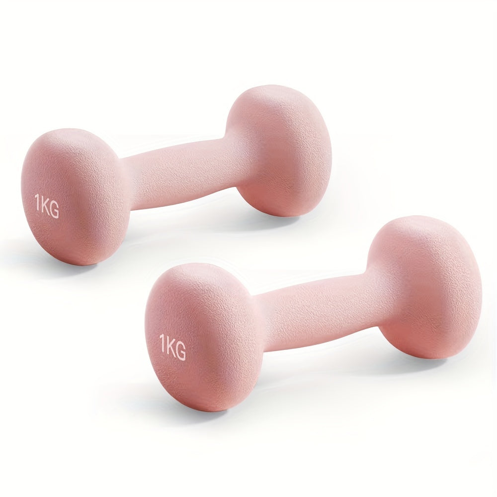 Pair of Solid Iron Dumbbells for Strength Training