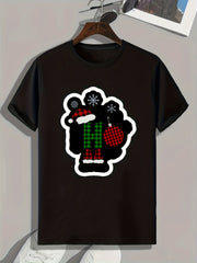 Christmas Element Men's Graphic T-shirt for Summer