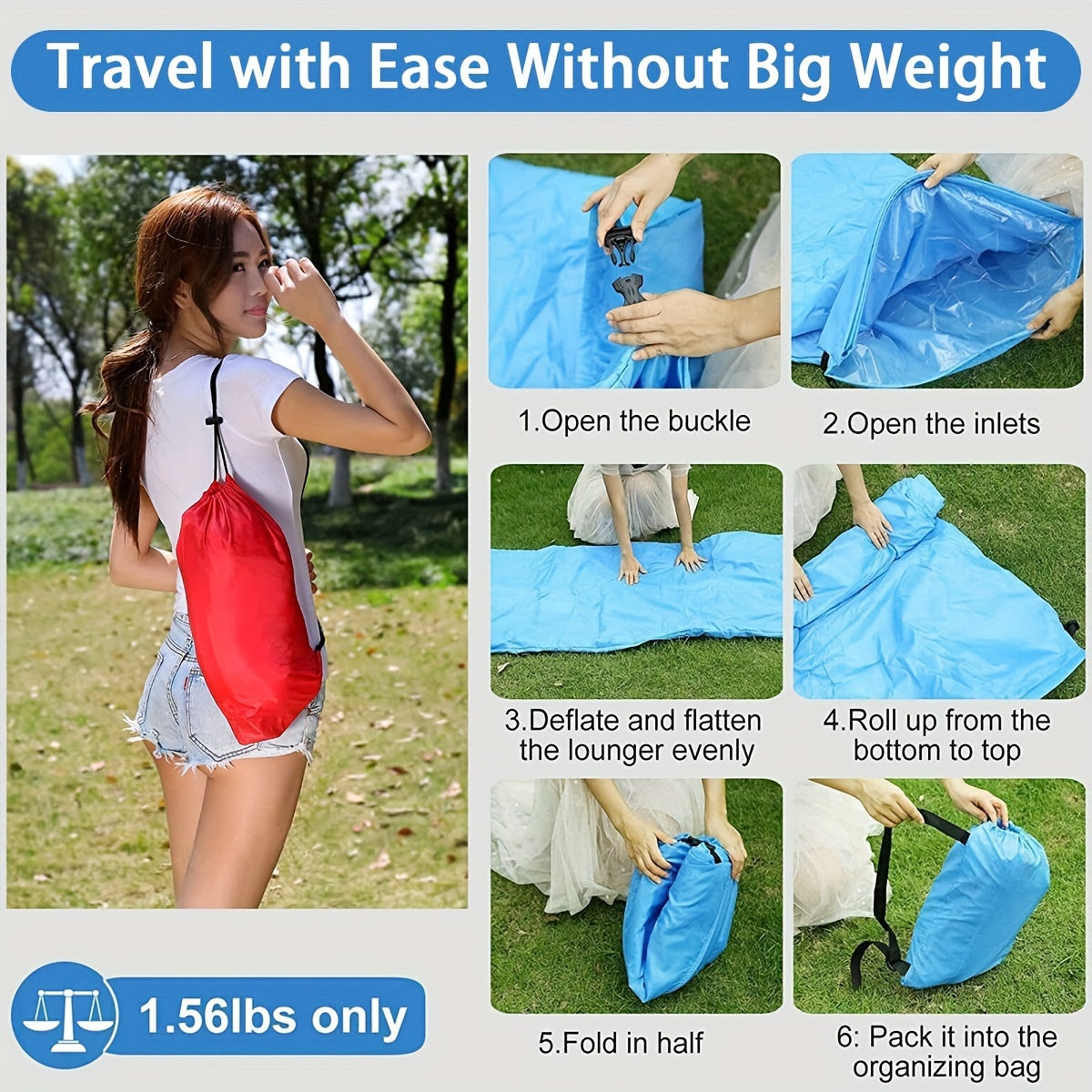 Outdoor Inflatable Sofa Air Mattress Nap Vent Air Cushion Bed