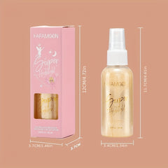 Colorful Body Highlighter Spray Fine Glitter Golden Powder
