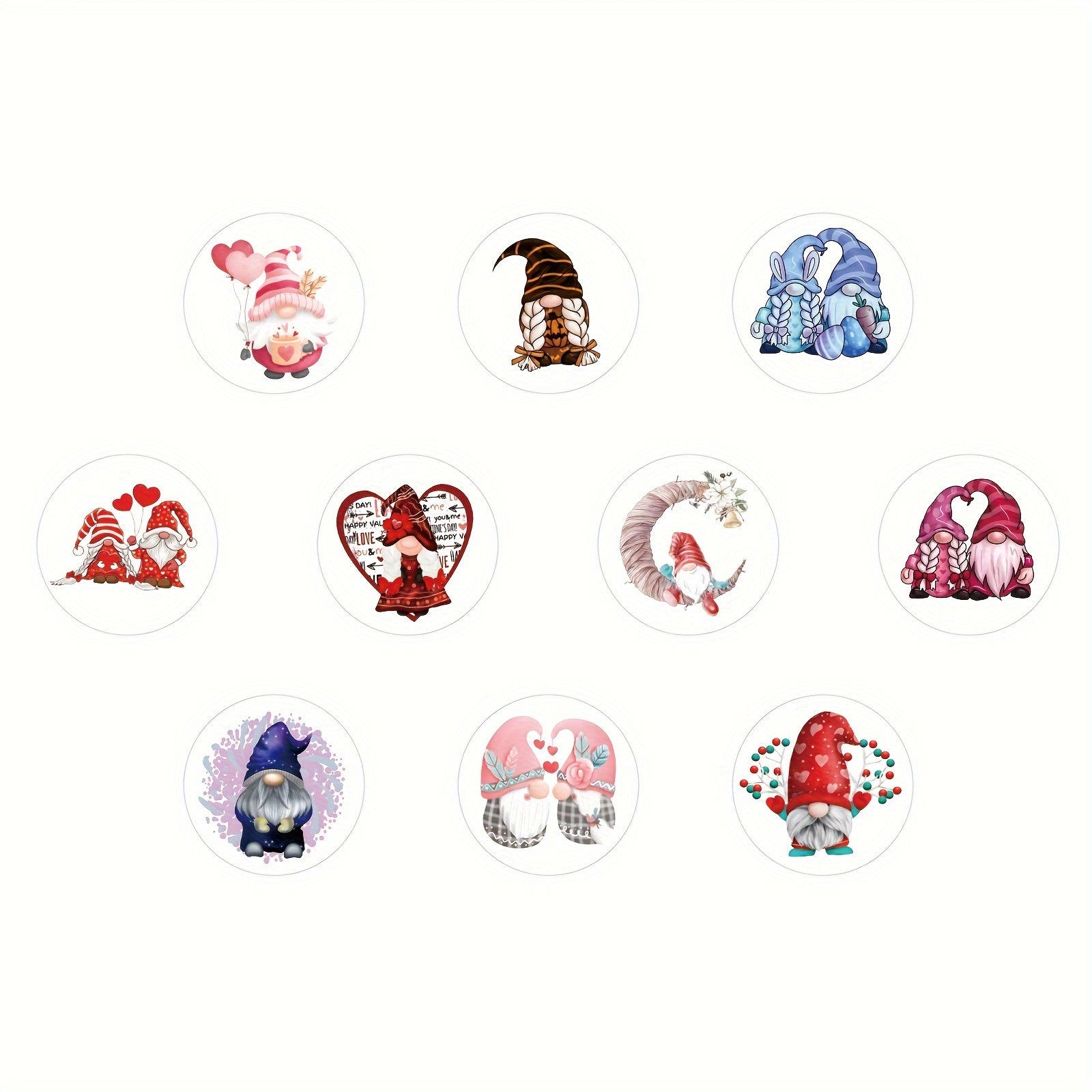 500pcs Christmas Gnome Stickers Roll Vinyl Stickers Scrapbook Journal Laptop Bum