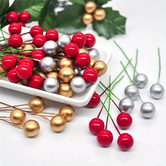 36pcs Christmas Tree Cherry Ornaments Fruits Decoration